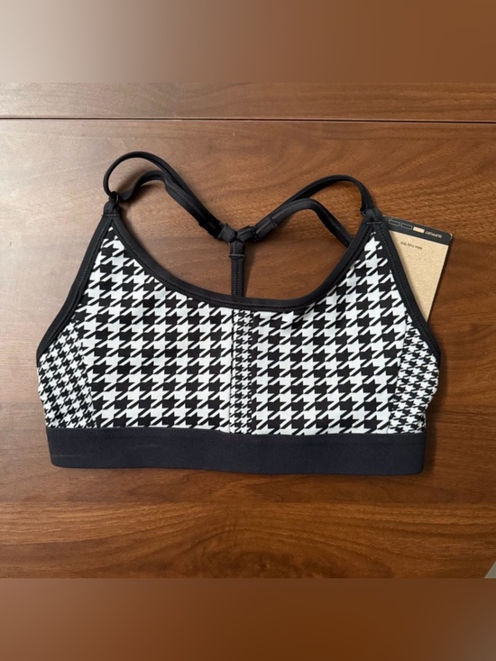 Nike Other - Nike Black & White Houndstooth Adjustable-Strap Sports Bra